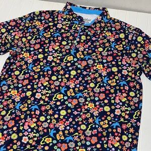 Breakfast Balls All Day Feather Flora Golf Men's Shirt xl